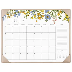 Summer Trace Desk Calendar 2026-2027 with Desktop Mat, Cabbrix 22 x 17 Inch Cover 12 Months Runs From Jan 2026–June 2027