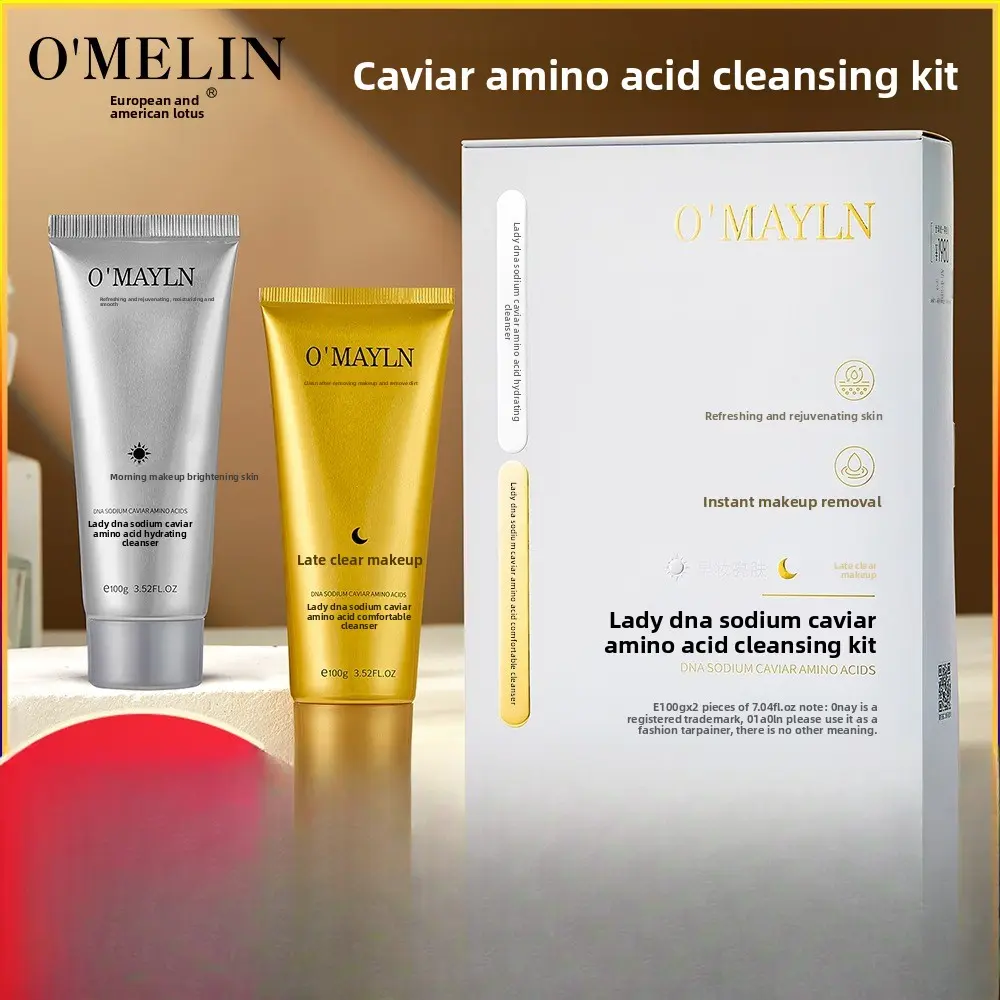 Caviar Cleansing Kit Facial Cleansing Makeup Remover Cleanser Moisturizing Amino Acid Face Wash Skin Repair Moisture derma roller men curcuma soap