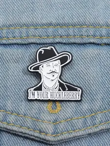 I'm Your Huckleberry Slogan Enamel Pin, Hat Pins, Creative Alloy Badge for Backpack & Jeans & Hat, Fashion Accessories for Men & Women