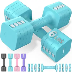 5-in-1 Adjustable Dumbbell Set of 2, 12LBS/20LBS Hand Weights for Women, Men, 1s-Adjust Dual- Dumbbell Set for Women  Gym & Outdoor