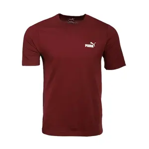 PUMA Mens Essentials Small No. 1 Logo Tee Casual Tops Casual - Red