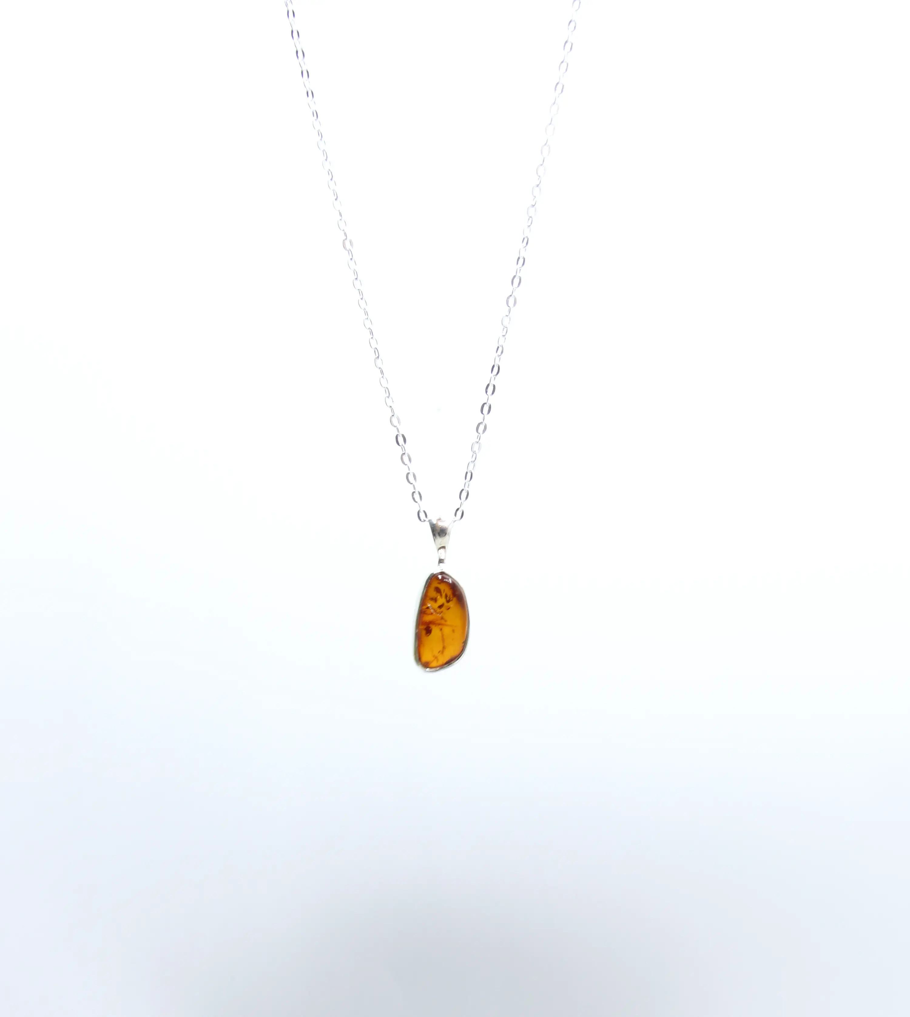 Natural Baltic Amber Pendant – Sterling Silver
