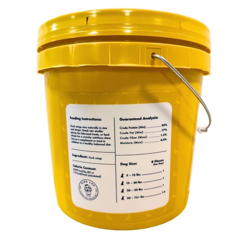 King Lou Whole Duck Wing Dental Treats for dogs, Single-Ingredient, 100% USA , All Natural, Minimally Processed, Joint Support, Natural Collagen & Glucosamine