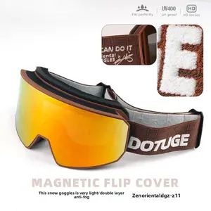 Ski glasses goggles anti-fog snow cylindrical snow goggles women and men mountaineering snow mountain card myopia goggles skiing lightweight durable frame stylish sport fashion glass Men's Women's Multisport Goggles Outdoor Glasses with PC Lens Adjustable