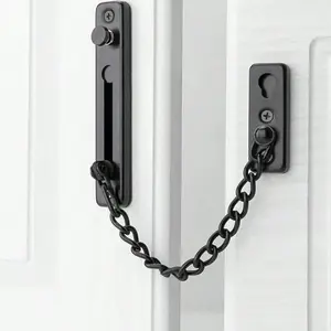 No Drill Stainless Steel Door Security Chain, Thickened Anti-Theft Door Latch Chain, Home Hotel Safety Anti-Lock Door Bolt Accessory