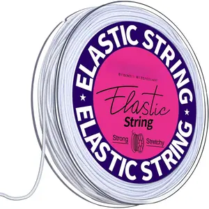 1mm Elastic String for Bracelets, Elastic Beading Cord Stretchy for Bracelets Making, Stretch Bead Cord for  Making, Sturdy Thread for Bracelet Necklace Crafts Christmas DIY String