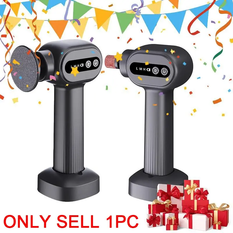 Rechargeable Electric Feet Callus Remover, Replaceable Pads, Professional Foot Grinder, Adjustable Speed 6 Levels, Wireless Pedicure Tool