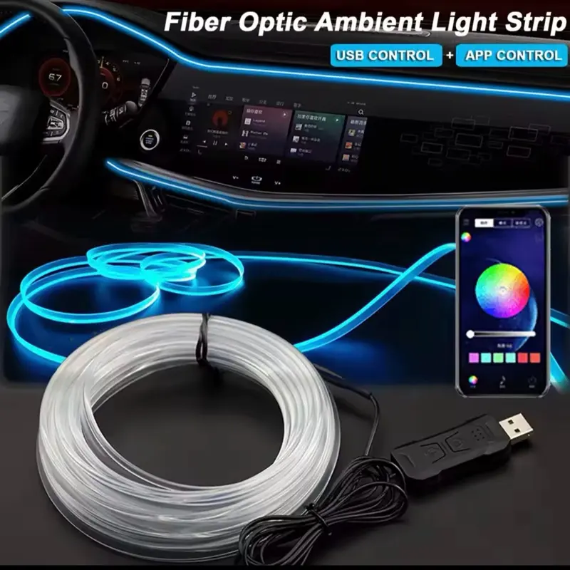 LED strip for car interior cosmetic customization