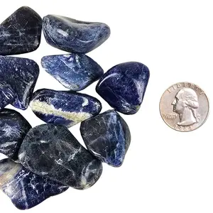 A-Grade Sodalite Tumbled Stones | Medium Size Natural Crystals for Meditation, Crafts & Collection