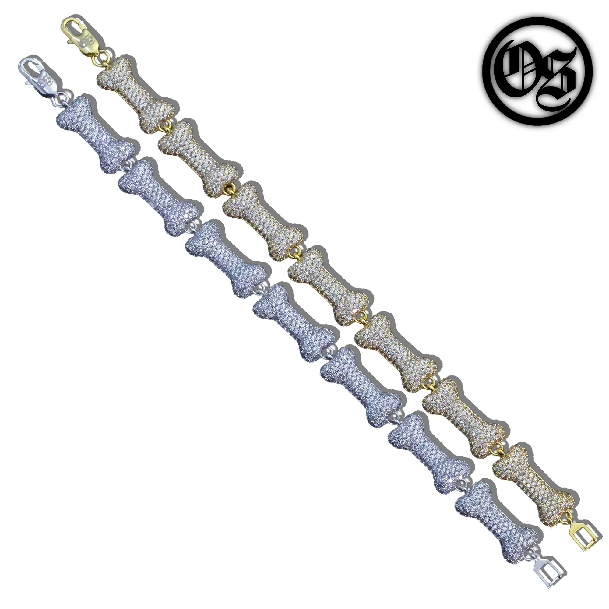 OTHERSIDE Bone Bracelets - Silver & Gold