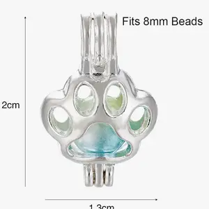 Paw Pendant Pearl Cage