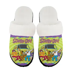 Scooby-doo Cozy Slippers for Women Indoor and Outdoor Fuzzy Scooby doo House Shoes with Scooby Anti-Skid Sole Gifts for girls boys