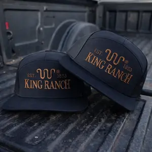 KING RANCH Trucker Hat, Camo, Black, White, Khahi Brown 7 Panel Trucker Hats, Fitted Unisex Baseball Cap Basic Casual Style