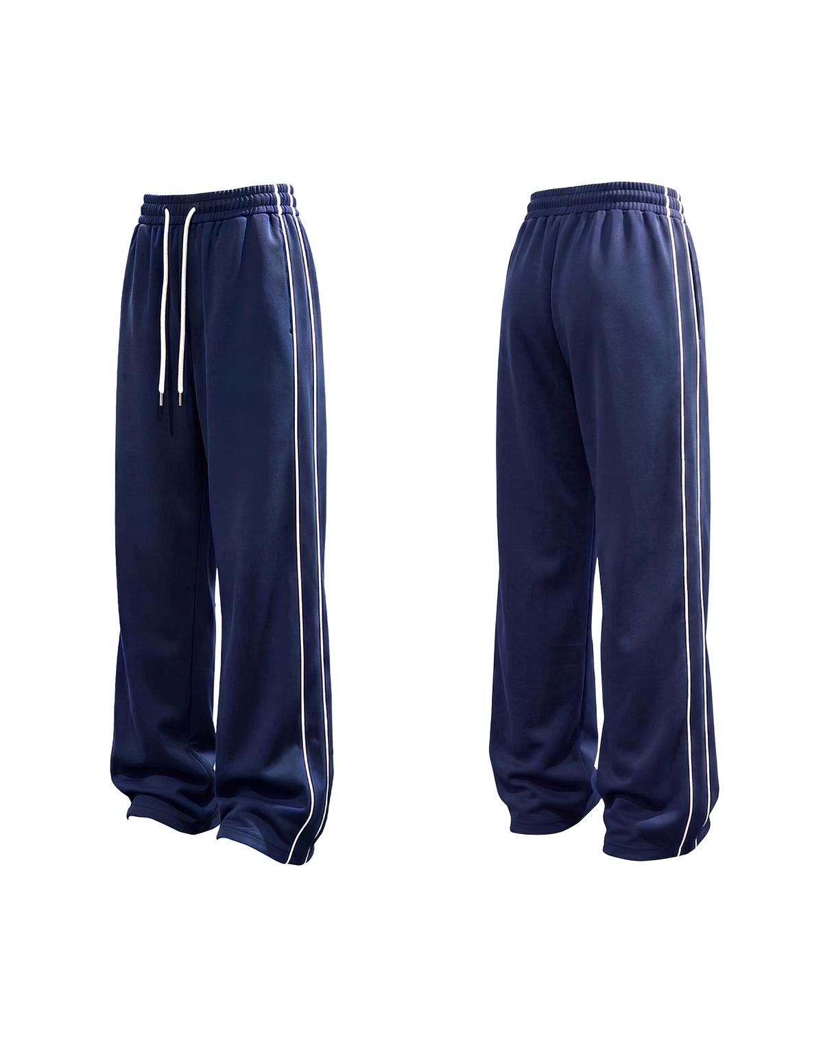 3-pack men's sweatpants, side stripe, baggy wide leg pants,  casual comfortable, loose straight fit, wide leg sweatpants, casual loose pant, autumn wear, wide leg loose fit sweatpants, campus outfit, elastic drawstring waist, street style,