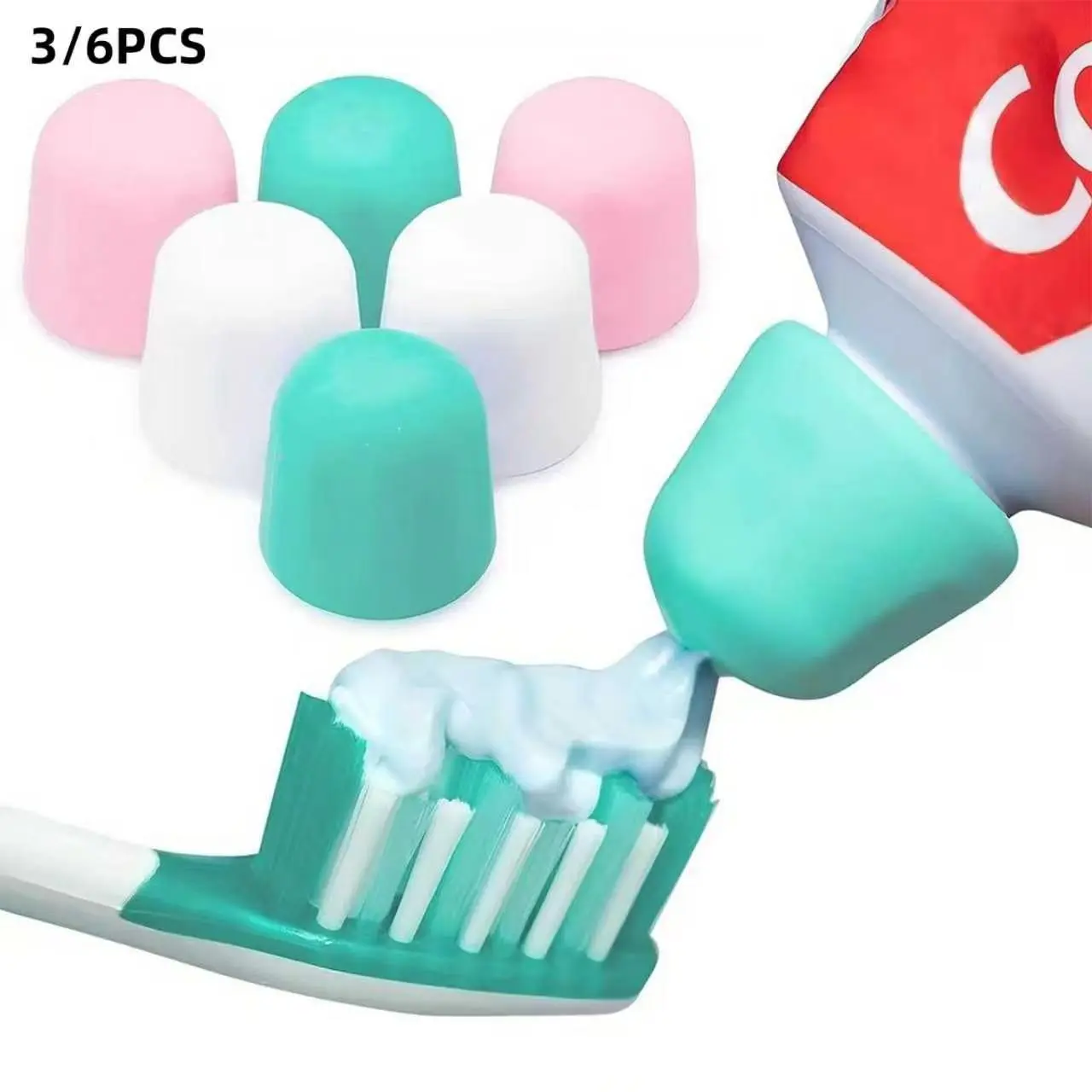 Automatic Closing Toothpaste Cap Dispenser for Adults and Kids, No-Mess Bathroom Accessory, Easy to Use with Random Colors, Toothpaste Squeezers, Toothpaste Holder