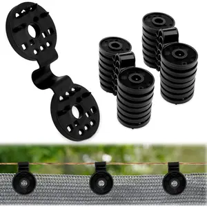 50 Pcs Shade Cloth Clips 2024 Plastic Fix Clamps Windproof Awning Grip Tarp Clips for Greenhouse Sunshade Net Anti Bird Netting Garden Netting Patio Accessories