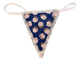 Womens DREIDEL Jewish Hanukkah G-String Thong Game Panty Underwear