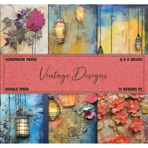 Vintage Scrapbook Paper: Junk Journaling, DIY, Card Making, & Crafting Projects - Double Sided 8 x 8" Designs (Decorative Craft Paper) Paperback – October 28, 2023