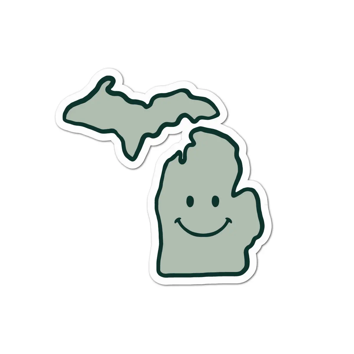 Michigan Smiley Sticker (single)
