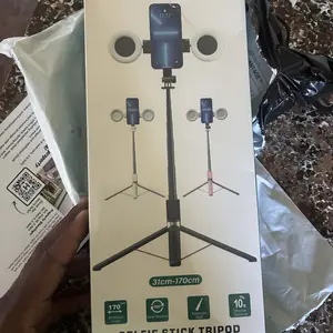 Product Review of New 6 in 1 Selfie Stick With Fill Light, 67" Phone Tripod & Wireless Remote Page Turner,Bluetooth Camera Video Recording Remote,Music Control, for iPhone ,iPad ,iOS,Android from r**3