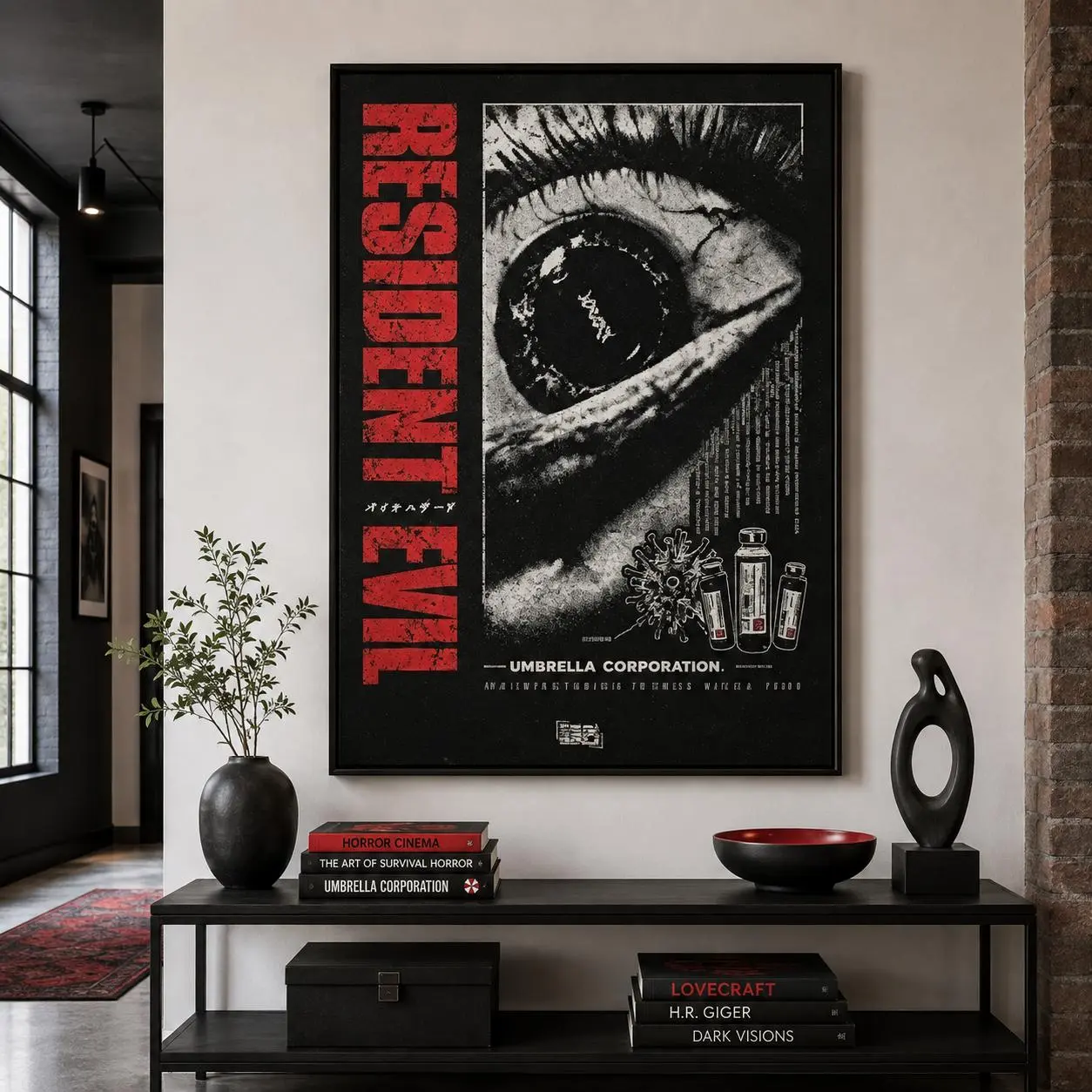 Resident Evil (1996) Original Nightmare Unframed Poster Print - Vintage Horror Canvas Wall Art for Home Decor, Bedroom & Apartment Styling Ideas, Bedroom Decor