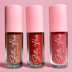 3 Berry Flavor Lip Gloss Bundle - Pigmented Smoothing Butter Lipgloss Non Sticky Moisturizing Hydrating Glossy with Cocoa Kisses Cosmo Cabernet Stellar Rose Pink Dreams Shades