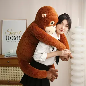 Simulation Monkey Orangutan Doll Super Soft Stuffed Bag Animals Plush Toys Anime Cartoon Decor Boys Girls Birthday Gifts Pillow