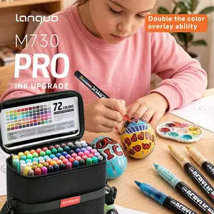 Languo Large Capacity Liquid Acrylic Markers, Art Set for Kids, Layerable Watercolor Pens for Students, Ideal for Creative Projects