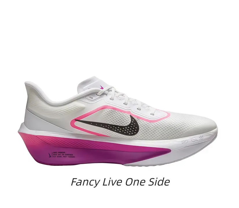 White Mesh Magenta Purple Gradient Carbon Plate Running Sneakers, ultra bouncy foam midsole offers explosive rebound for marathon training and fresh girl daily street outfits