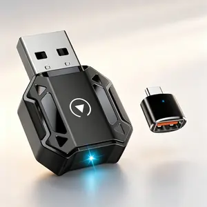 Smart car refit adapter with dual functions of Wireless CarPlay & Android Auto. Effortless to set up and use. Stable operation with no freeze. Compatible with 1000+ wired vehicles, slim, trendy and durable.