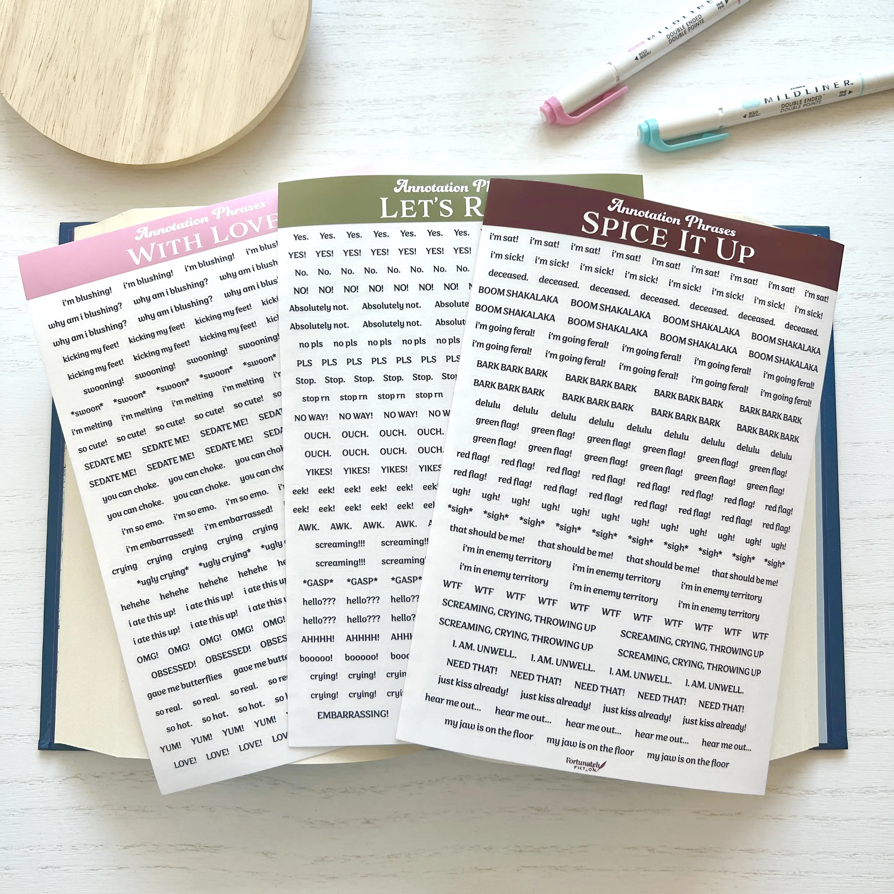 Annotation Phrases Transparent Sticker Sheets Annotation Phrases Transparent Sticker Sheets