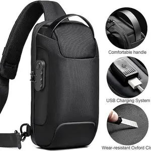 Lock it down, sling it on. This anti-theft sling bag for men secures your gear with a built-in combination lock—urban, travel & gym-ready.
