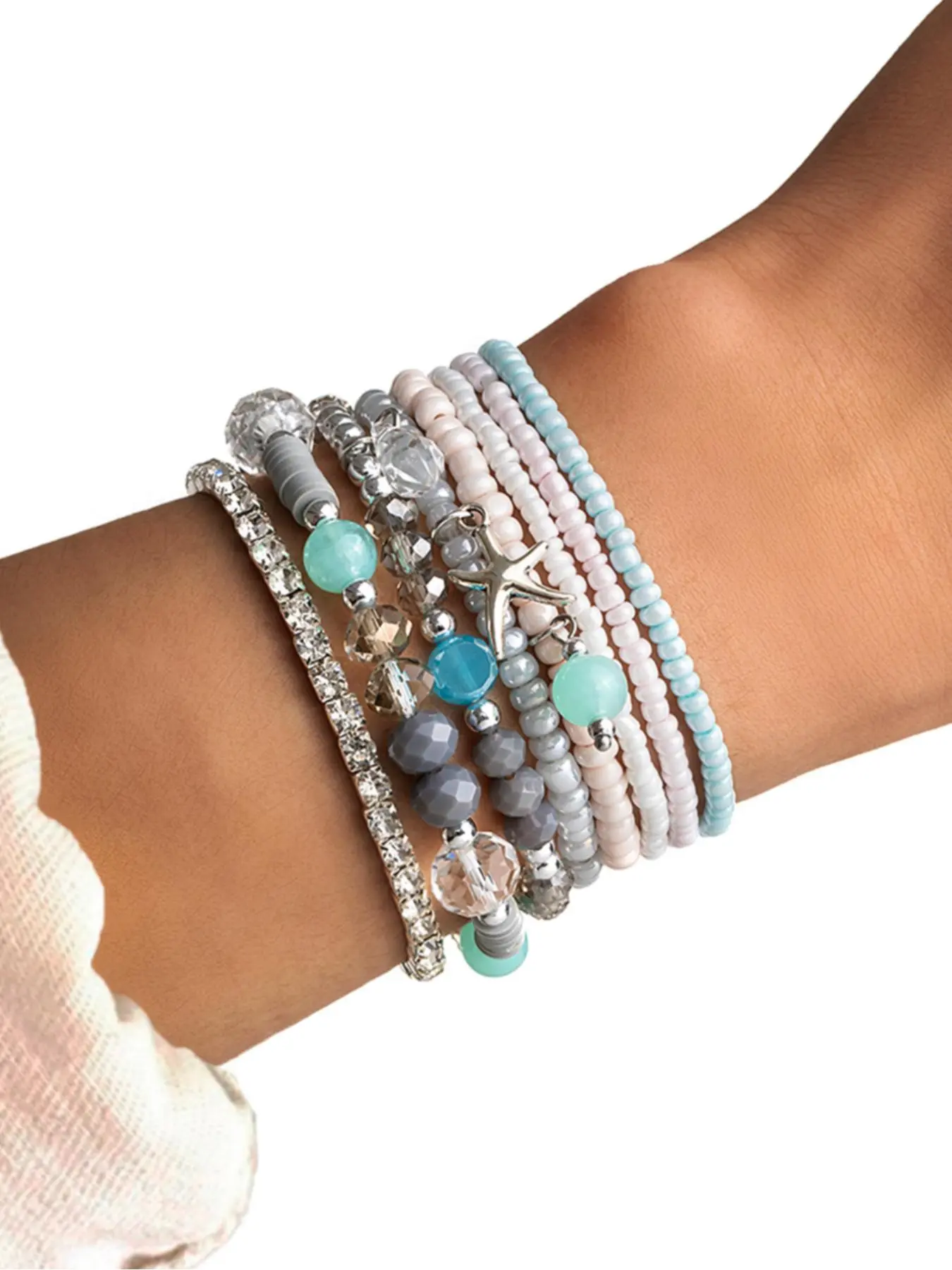 Boho Style Beaded Bracelet, Fashion Colorful Beaded Bracelet for Women & Girls, Casual Trendy Accessories for Party, Daily Clothing Decor, Bead Bracelets, Bohemian Bracelets