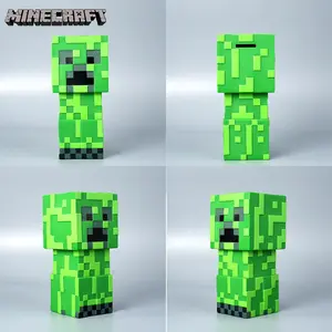 Microsoft Minecraft Officially Licensed Creeper Coin Bank, Creative Drop-Proof Piggy Bank for Large Capacity Money Storage, Decorative Artifacts & Game Peripherals Christmas Gift