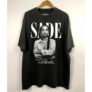 90s Vintage Sade Shirt, SADE Tour Crewneck Tshirt, Sade Pop Music Fan Shirt, Sade World Tour, Sade Pop Music Shirt, Sade Album Shirt, Sade Kiss of Life Music 2024 Menswear Top Underwear Streetwear T-Shirt Tropical Round Neck Shortsleeve
