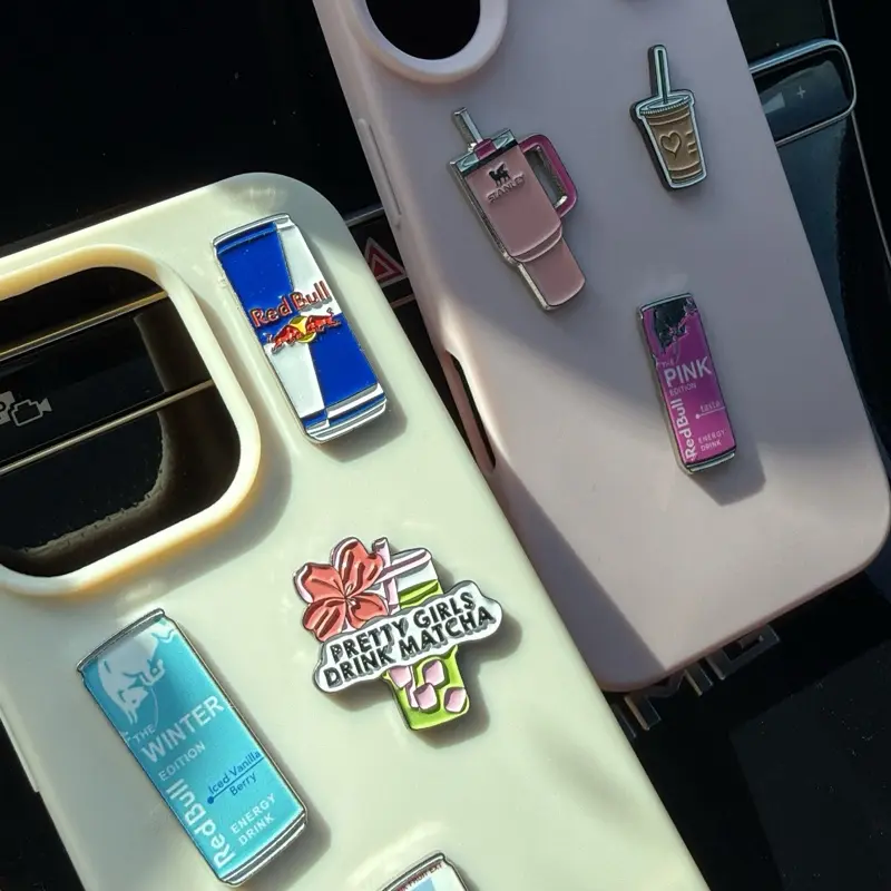 Metal Phone Sticker - Drinks - Decorative Badge For Devices Metal Phone Sticker - Drinks - Decorative Badge For Devices
