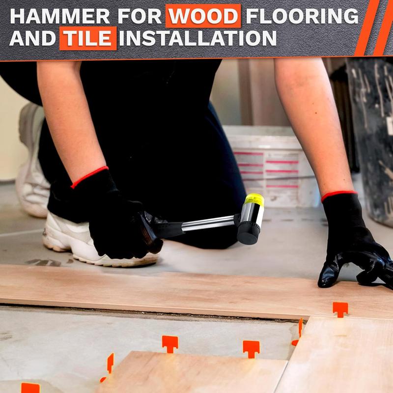 Small Rubber Mallet Hammer – 25 mm Lightweight Double-Sided Rubber and Plastic Head | Non-Slip Ergonomic Grip | Durable, Scratch-Free Tool for Jewelry Making & Repair, Valentine Craft, Furniture Setup