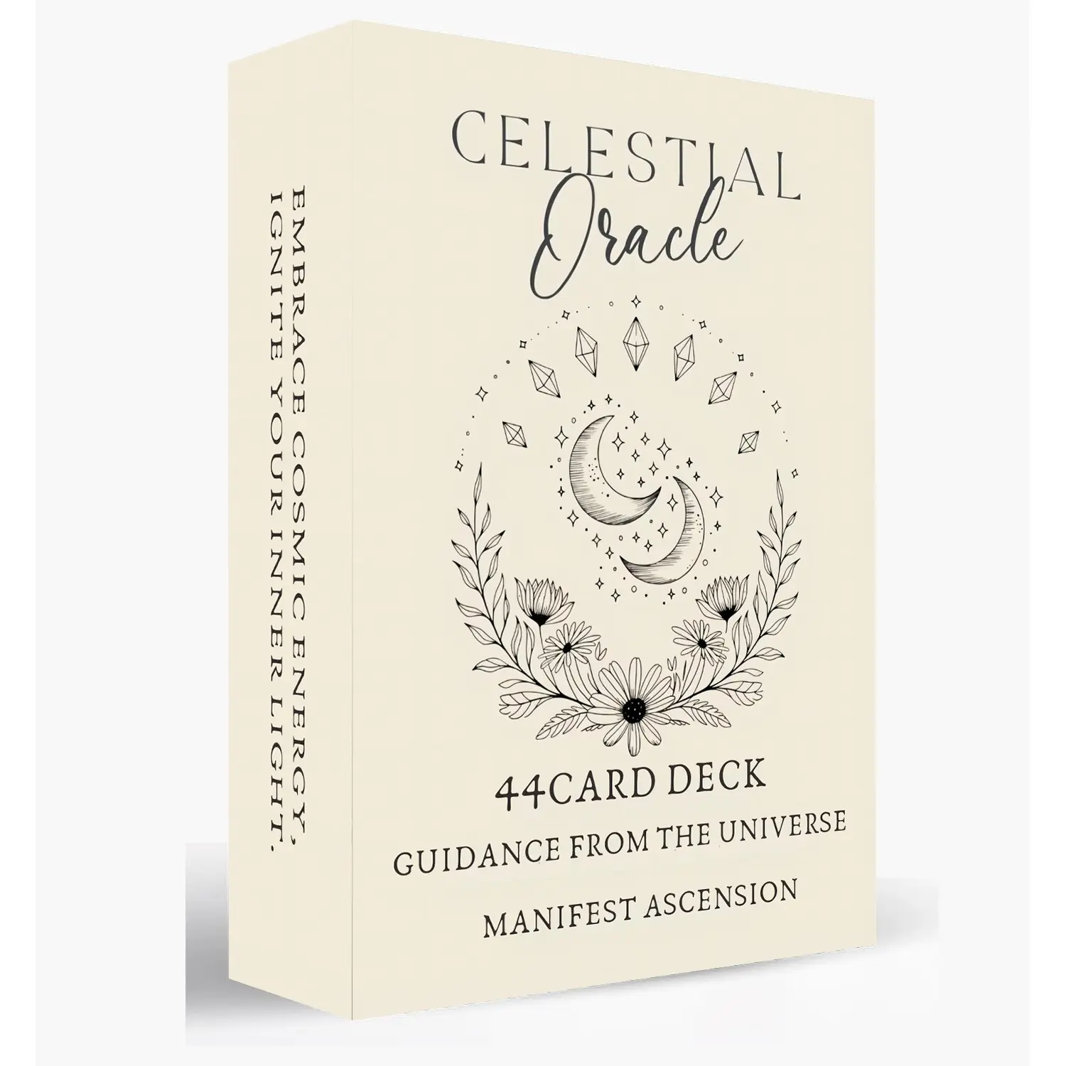 Celestial Oracle Cards: Guidance from the Universe - Manifestation and Ascension, Cosmic Affirmation Deck with Starry Universe Art, Intuition & Yes/No Divination Cards, Spiritual Insight & Daily Reflection, 3.14" x 4.72", Tarot Card Game