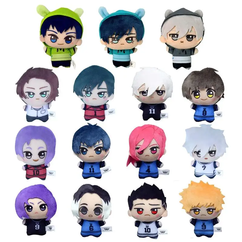 10cm Blue Lock Plush Toy KeyChain Pendant Rin Itosh Isagi Yoichi Nagi Seishiro Chigiri Hyoma Action Figure Bag Pendant Gifts