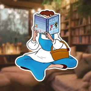 Princess Reading Hockey Boys Sticker, Heated Rivalry Inspired Sticker, Funny Book Lover Sticker, Romance Hockey Movie Fans Gift, Kindle Stickers
