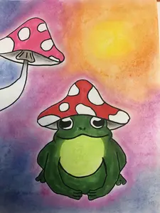 Add-On Art Project - Mushroom Frog L1 (ages 4+) Dot Guides Roll for Step-by-Step Learning & Motor Skills Enhancement