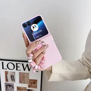 For Motorola Razr 60 Ultra 60PR0 azr 40Ultra 50Ultra 2023Plus 2024 Plus 2025 Plus Case Cute With Key Chain Shockproof Back Cover