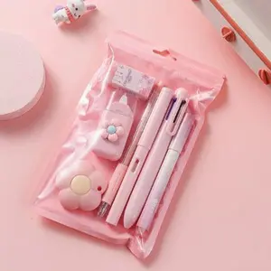 2/3 Pack 7-Piece Writing Stationery Set, Includes Pen, Eraser, Multicolor Pen, Scraper, Correction Tape, Pastel Pink Purple Blue for Home & Office Pencils Inspirational Mother's Day Markers tiktokshopspringglowup may chalkboard calendar