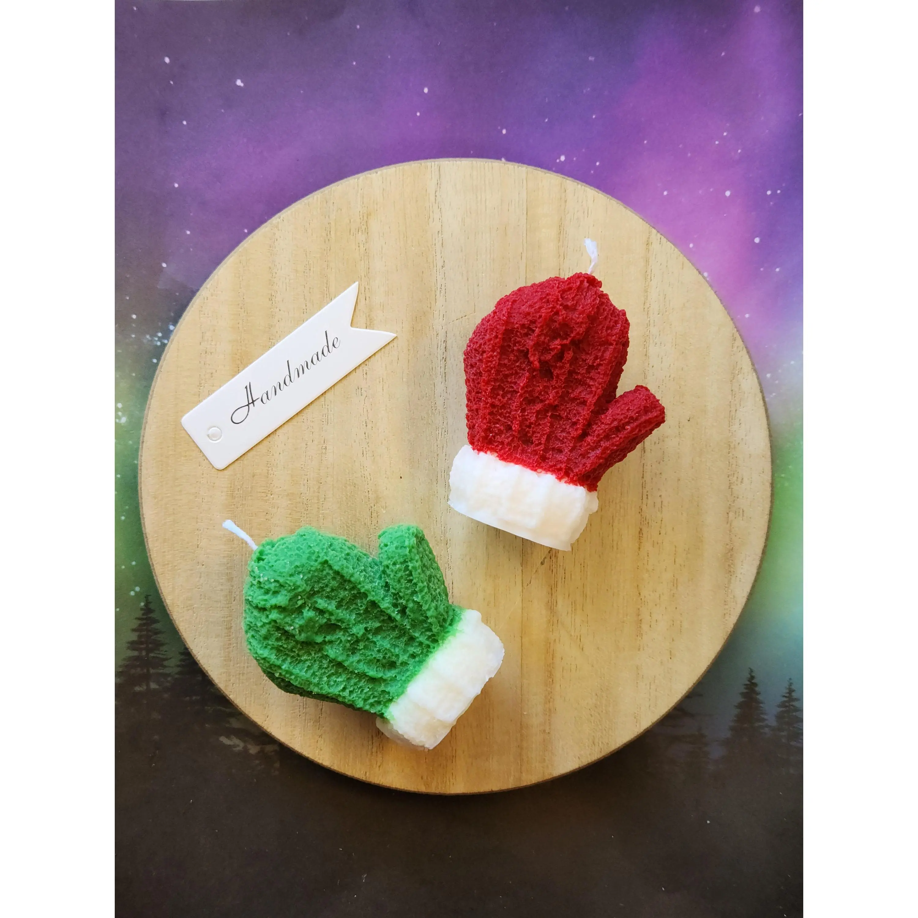 Christmas Glove Candle
