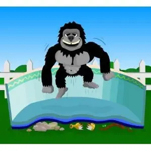 212 MAIN Blue Wave NL134 18' x 33' Oval Geotextile Gorilla Pad, Above Ground Pool Liner Protection, Cut-to-Fit Floor Padding