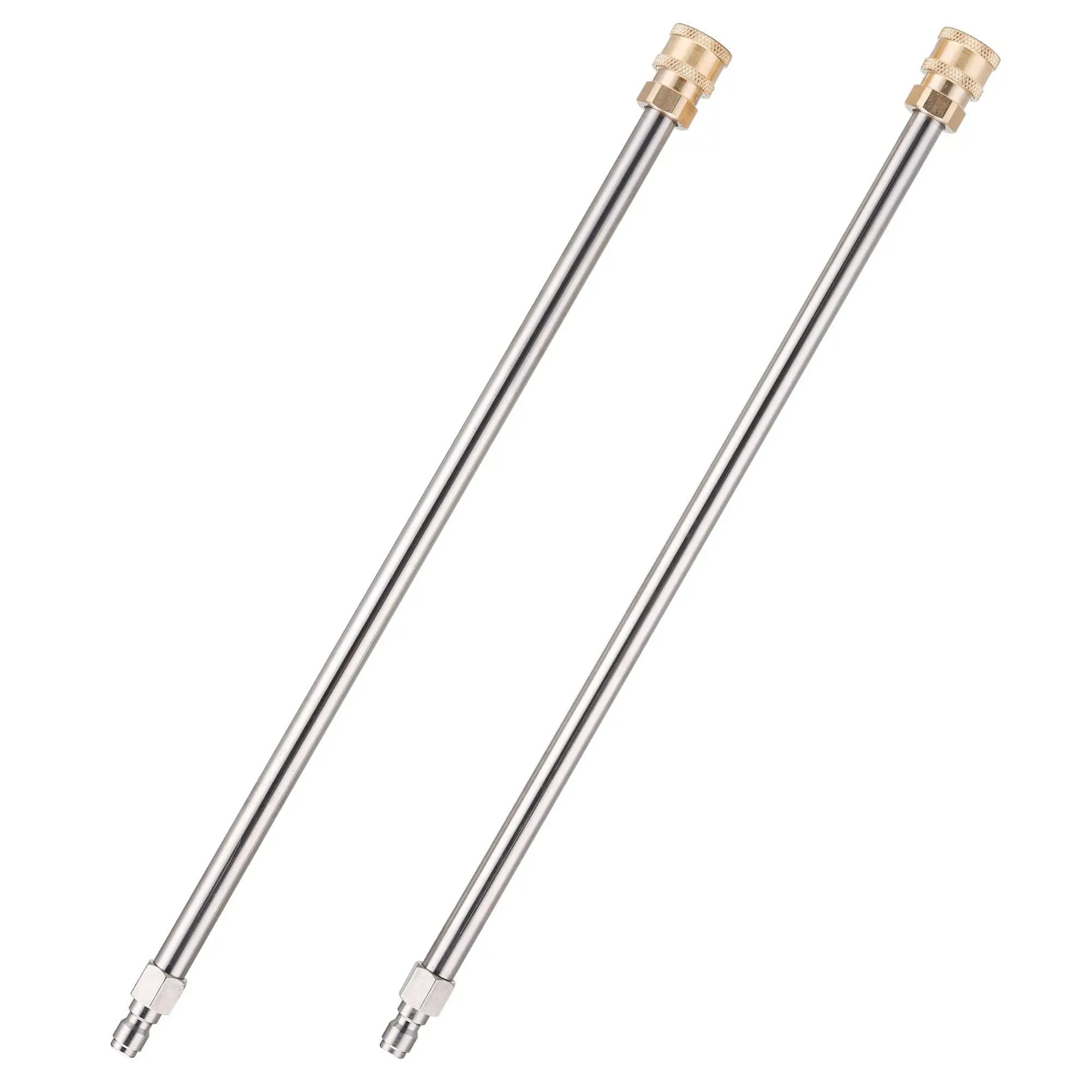 17 Inch Car Wash Long Gun, 2 Counts Stainless Steel Pressure Washer Lance with 1/4 Inch Quick Connect, Car Wash Accessories for Car Washing & Maintenance, Pressure Washer Wand, Pressure Washer Attachment, Car Wash Equipment, Power Washer Lance