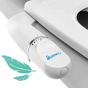 Atalawa Dual Nozzle Bidet Attachment for Toilet - Self-Cleaning Fresh Water Sprayer with Adjustable Water Pressure for Rear Wash Bathroom