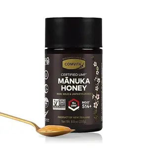 Comvita Manuka Honey UMF 15+ (MGO 514+) - Raw Manuka Honey New Zealand, Pure & Unpasteurized, Superfood for Immune Health, Use in Tea, Wild, Monofloral, Non-GMO - 250g (8.8 oz)