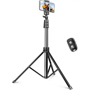72" Tripod, Extendable Tripod Stand, Selfie Stick with Wireless Remote and Phone Holder, Compatible For iPhone,Android Phone,Camera