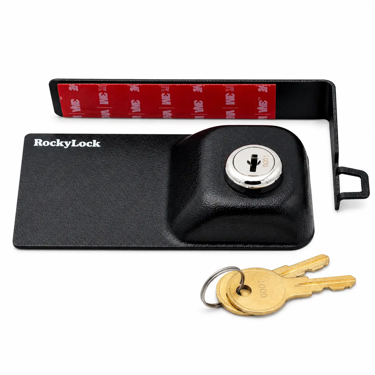 RockySolutions Refrigerator Door Lock with Key, Separate Latch, Adhesive Mount, Single or 2-Pack